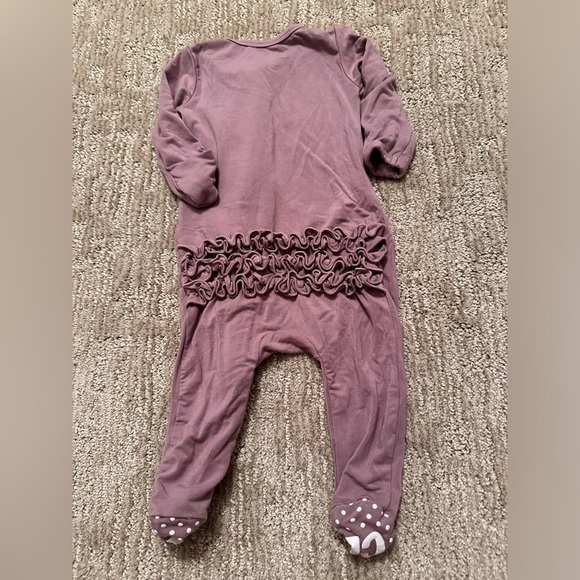 Caden Lane Bamboo Footed Sleeper in Mauve - Picture 5 of 6